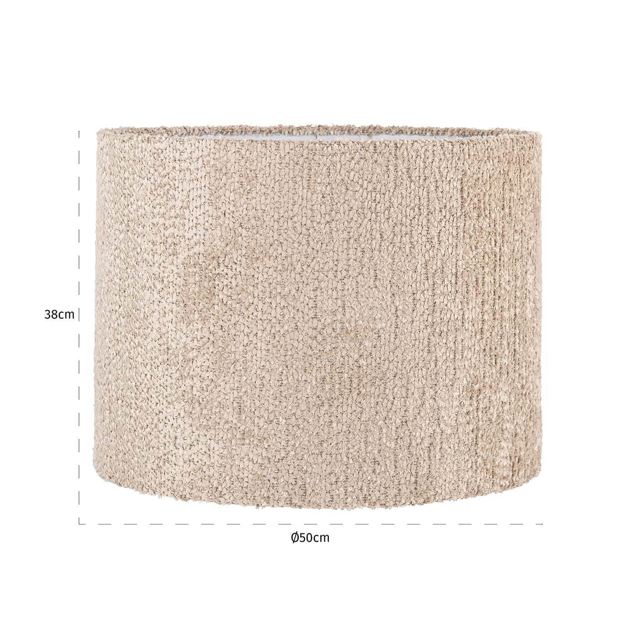Richmond Interiors Runder Lampenschirm Emily ø 50 cm | beige