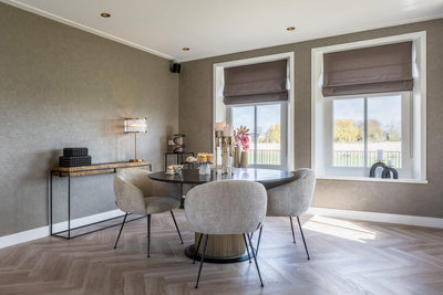 Richmond Interiors Runder Marmor-Esstisch Ironville | ø 140 cm