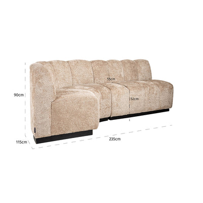 Richmond Interiors rundes Modul Sitzbank Hillpark | beige