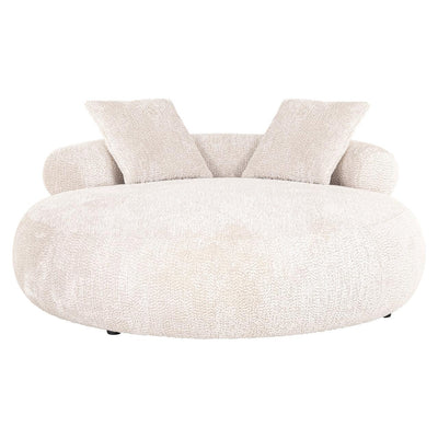 Richmond Interiors rundes Tagesbett Loveseat Tivola cream | ø 165 cm