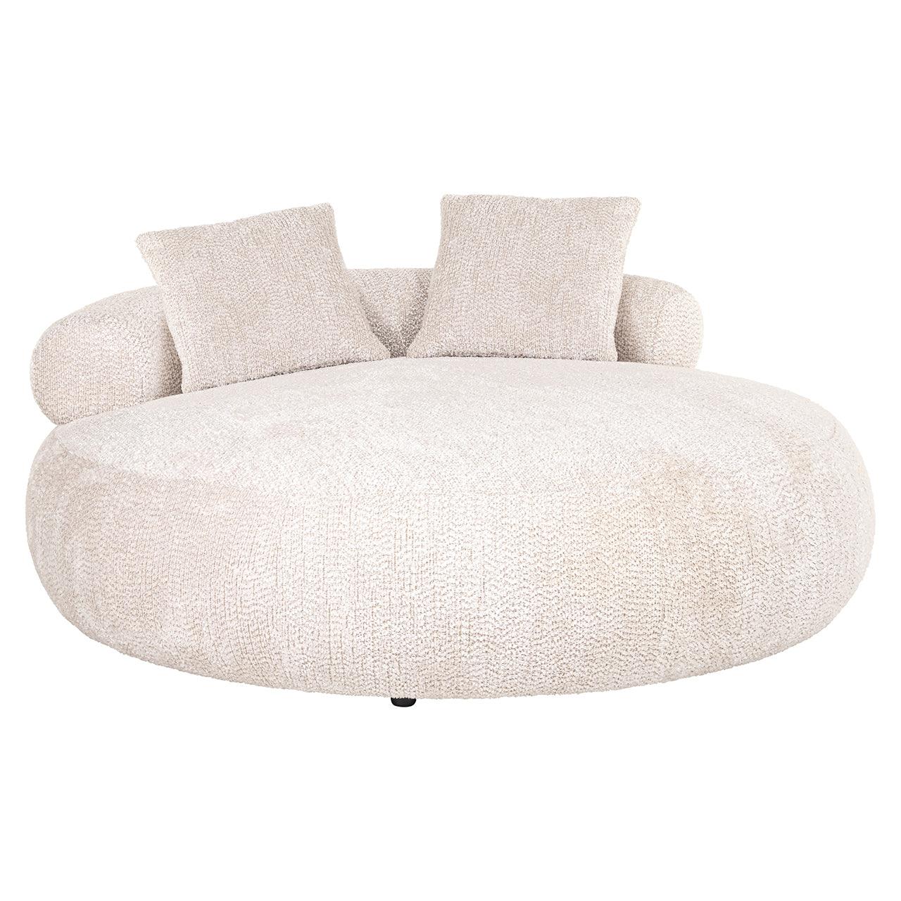 Richmond Interiors rundes Tagesbett Loveseat Tivola cream | ø 165 cm
