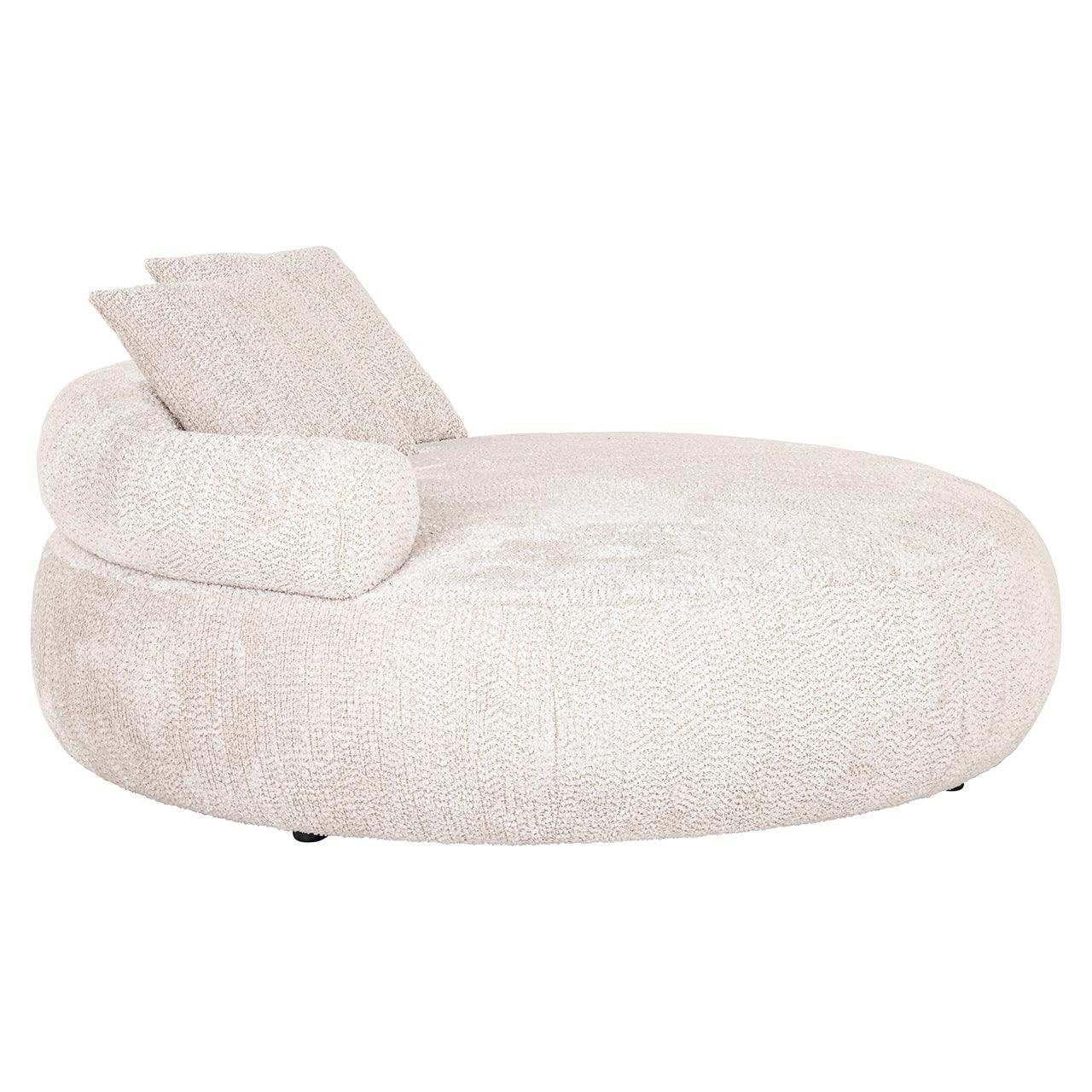 Richmond Interiors rundes Tagesbett Loveseat Tivola cream | ø 165 cm