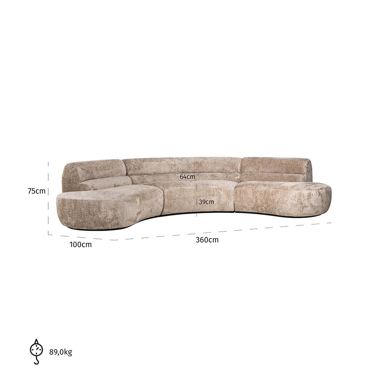 Richmond Interiors rundes Teddy-Sofa Colby | Nature