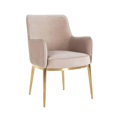 Richmond Interiors Samt-Armlehnstuhl Breeze | Khaki