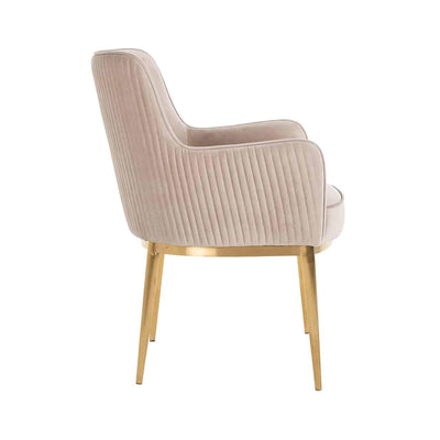 Richmond Interiors Samt-Armlehnstuhl Breeze | Khaki