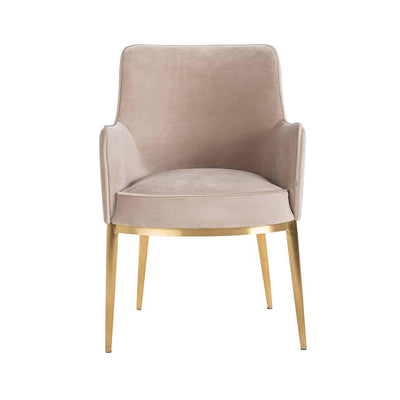 Richmond Interiors Samt-Armlehnstuhl Breeze | Khaki