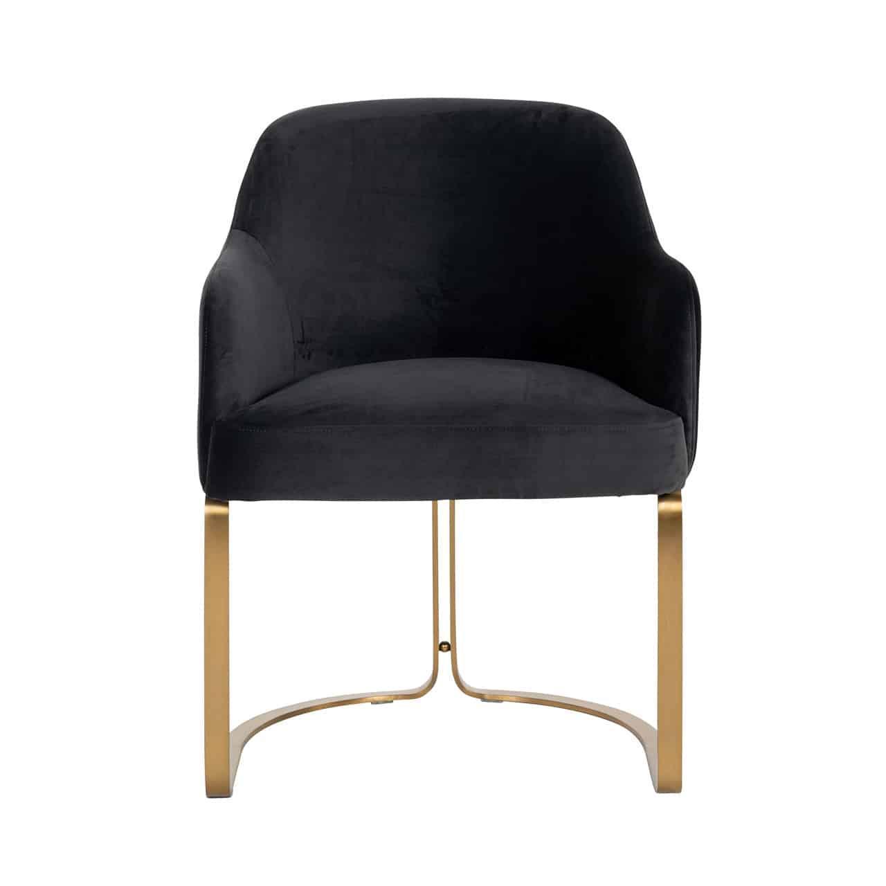 Richmond Interiors Samt-Armlehnstuhl Hadley | Anthrazit