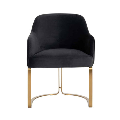 Richmond Interiors Samt-Armlehnstuhl Hadley | Anthrazit