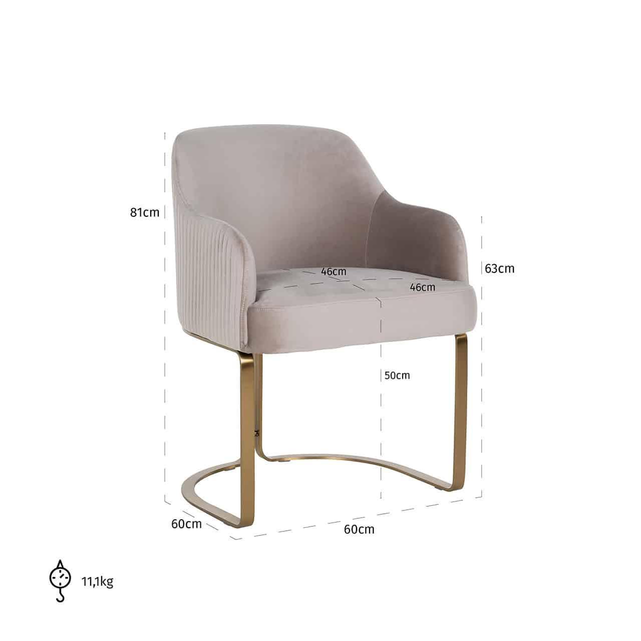 Richmond Interiors Samt-Armlehnstuhl Hadley | Khaki