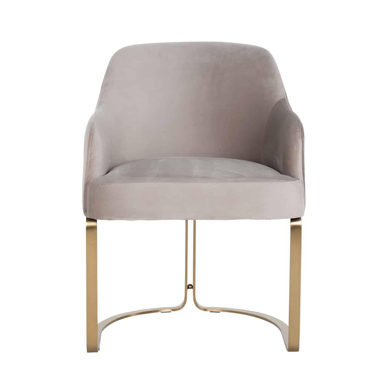 Richmond Interiors Samt-Armlehnstuhl Hadley | Khaki
