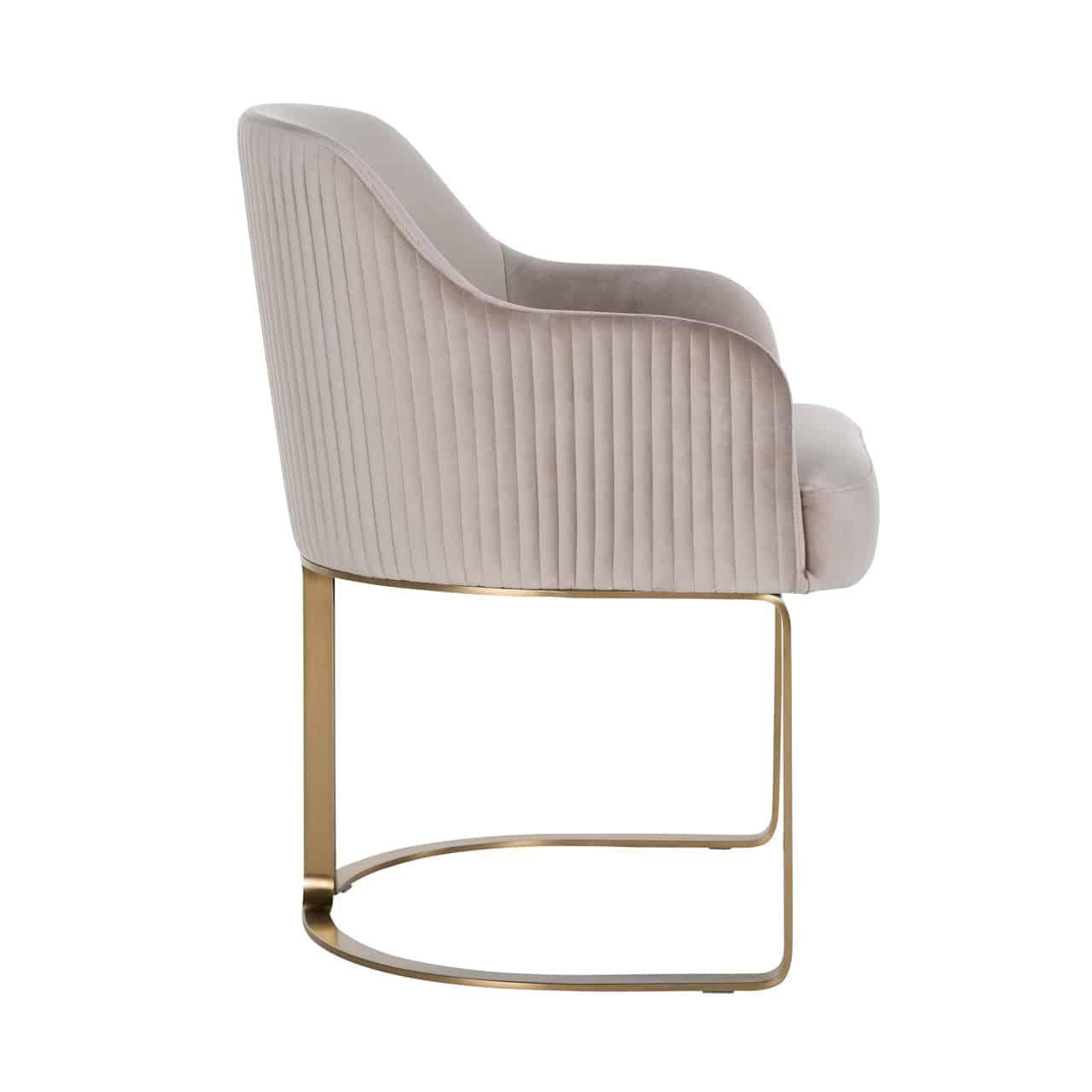 Richmond Interiors Samt-Armlehnstuhl Hadley | Khaki
