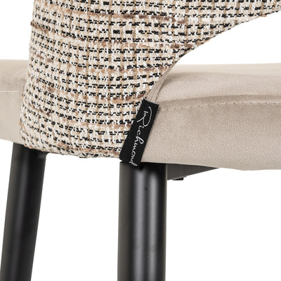 Richmond Interiors Samt-Barhocker Counterstuhl Tabitha | Nature & Khaki