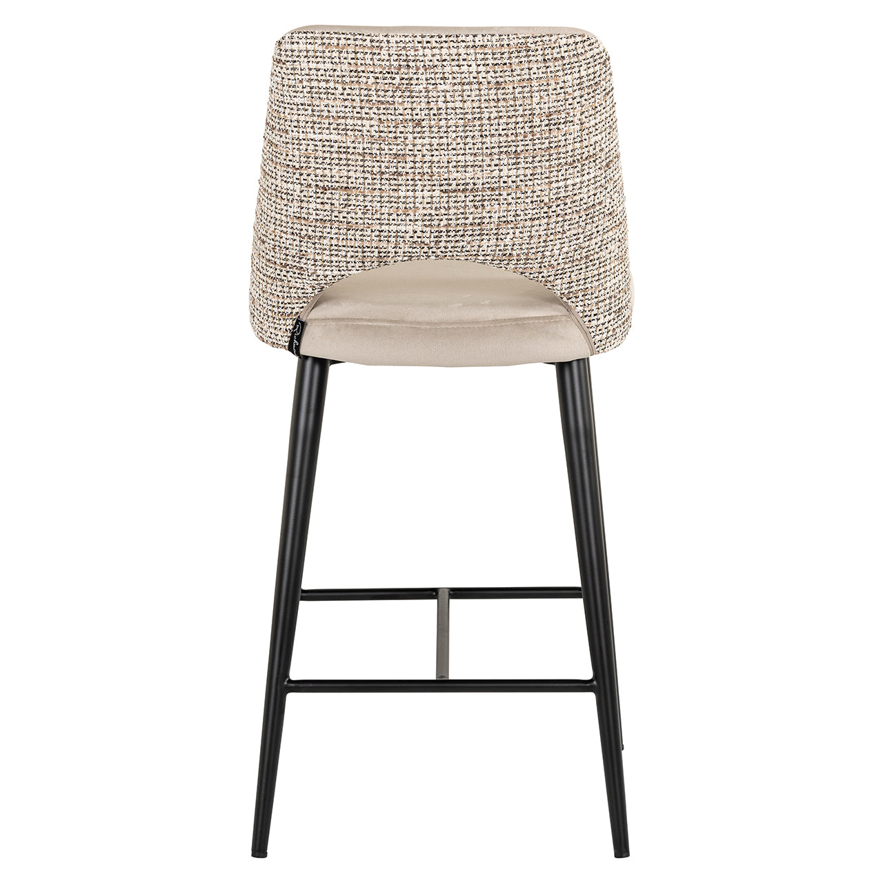 Richmond Interiors Samt-Barhocker Counterstuhl Tabitha | Nature & Khaki