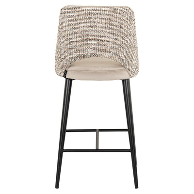 Richmond Interiors Samt-Barhocker Counterstuhl Tabitha | Nature & Khaki