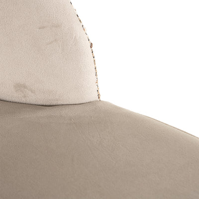 Richmond Interiors Samt-Barhocker Counterstuhl Tabitha | Nature & Khaki