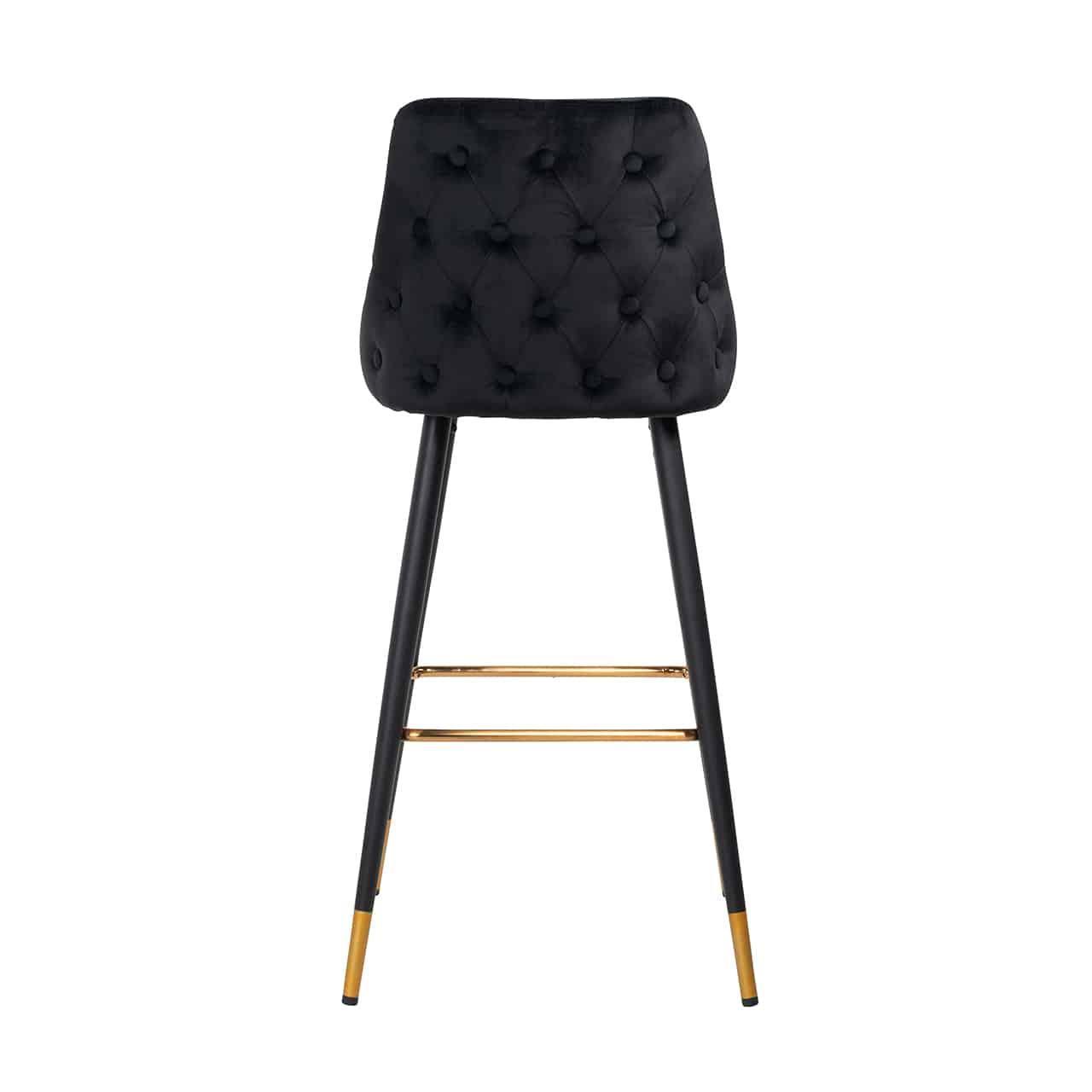 Richmond Interiors Samt-Barhocker Imani | Schwarz