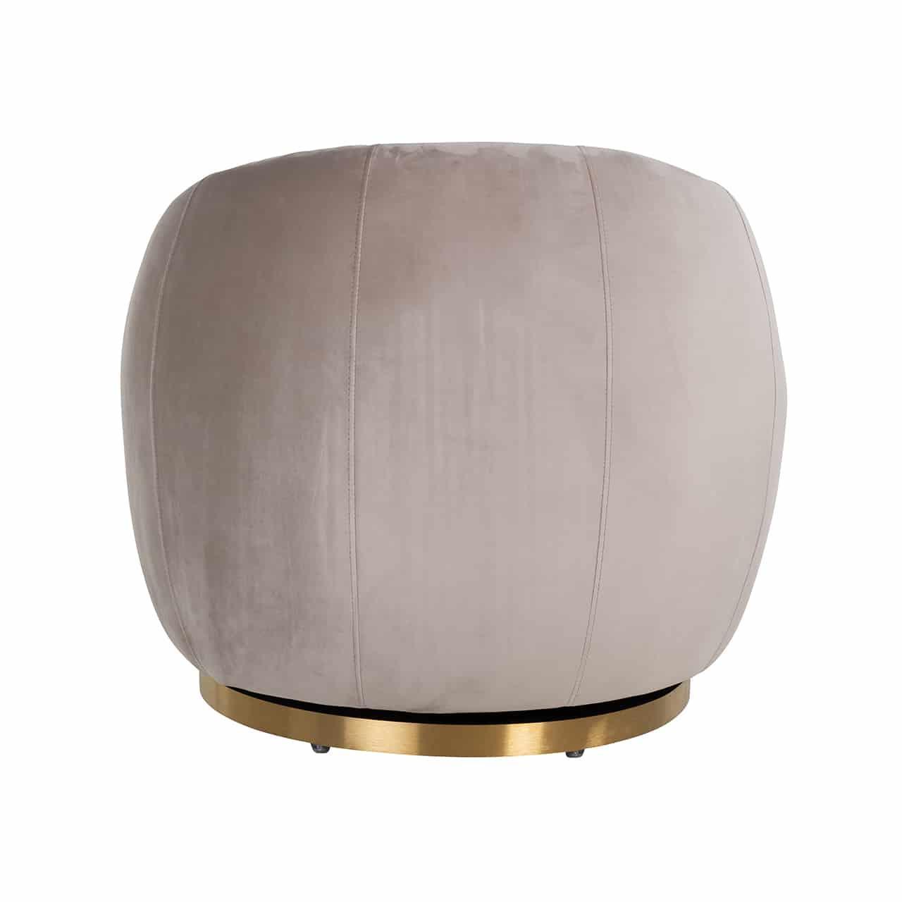 Richmond Interiors Samt-Drehsessel Jago | Khaki