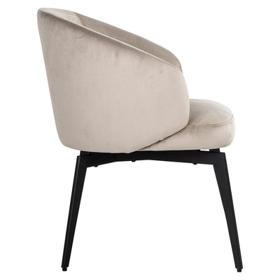 Richmond Interiors Samt-Esszimmerstuhl Amphara | khaki