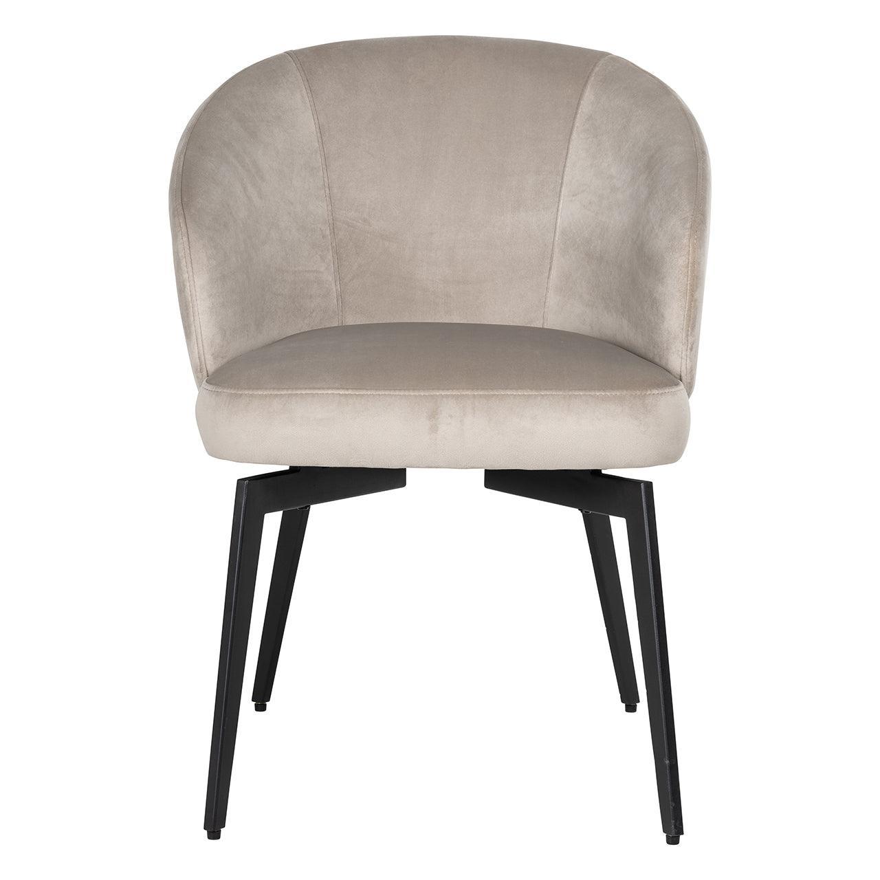Richmond Interiors Samt-Esszimmerstuhl Amphara | khaki