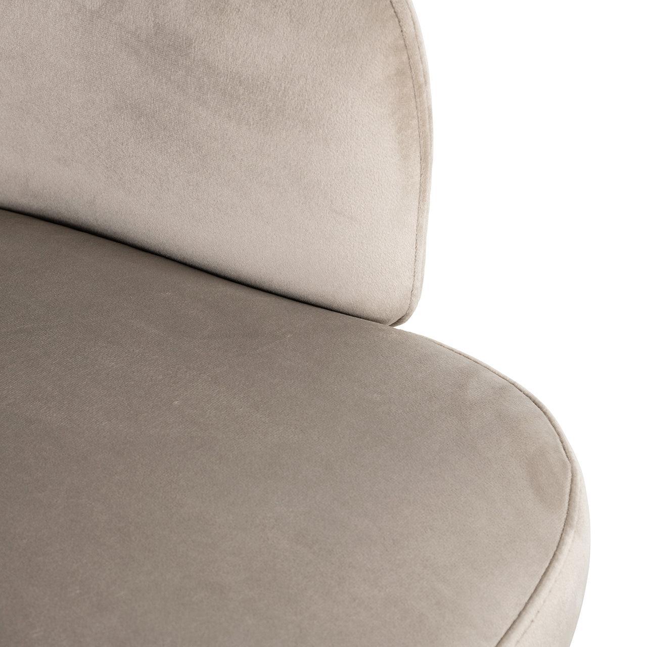 Richmond Interiors Samt-Esszimmerstuhl Amphara | khaki