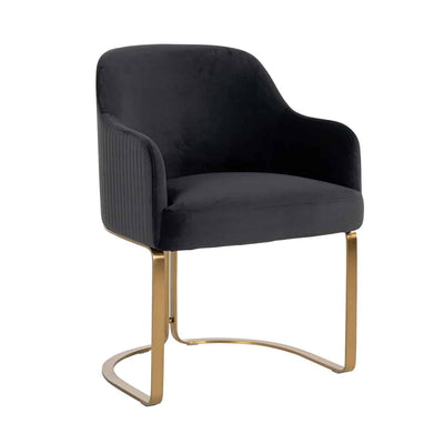 Richmond Interiors Samt-Esszimmerstuhl Hadley | Anthrazit