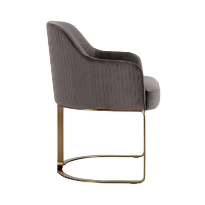 Richmond Interiors Samt-Esszimmerstuhl Hadley | Stone