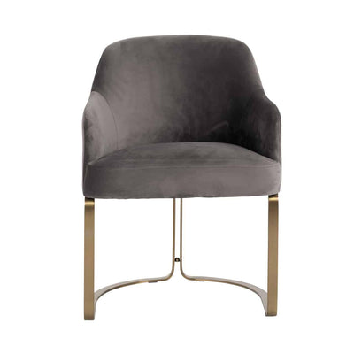 Richmond Interiors Samt-Esszimmerstuhl Hadley | Stone