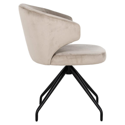 Richmond Interiors Samt-Esszimmerstuhl Milly | Khaki
