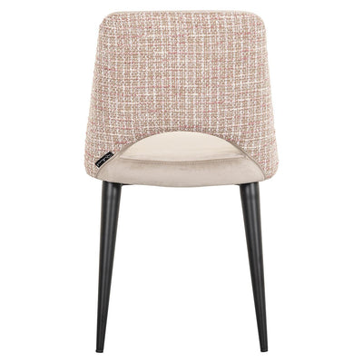Richmond Interiors Samt-Esszimmerstuhl Tabitha | Khaki & Rosé