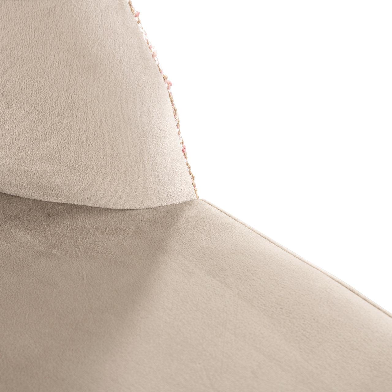 Richmond Interiors Samt-Esszimmerstuhl Tabitha | Khaki & Rosé
