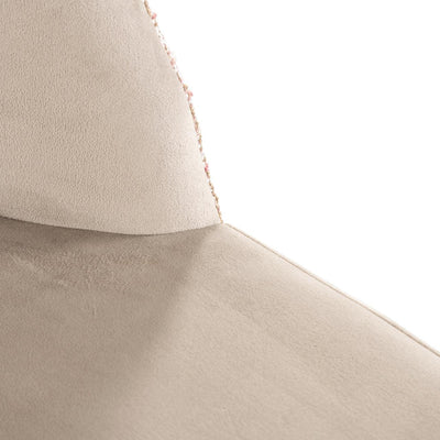 Richmond Interiors Samt-Esszimmerstuhl Tabitha | Khaki & Rosé