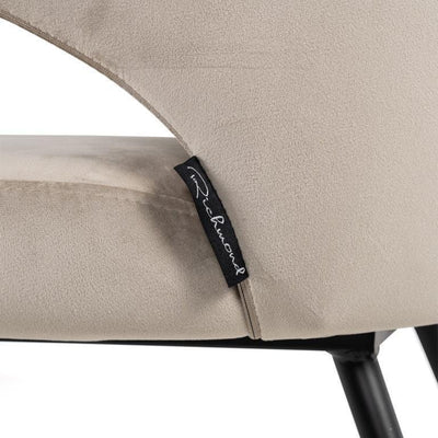 Richmond Interiors Samt-Esszimmerstuhl Xandra | Khaki