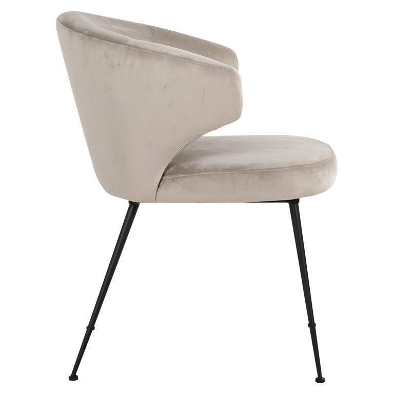 Richmond Interiors Samt-Esszimmerstuhl Xandra | Khaki