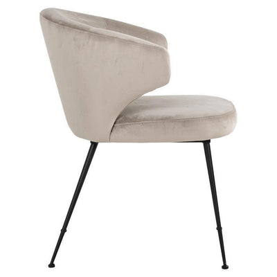 Richmond Interiors Samt-Esszimmerstuhl Xandra | Khaki