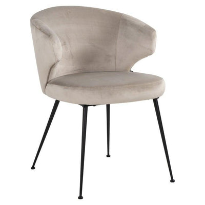 Richmond Interiors Samt-Esszimmerstuhl Xandra | Khaki