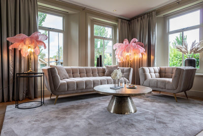 Richmond Interiors Samt-Sessel Huxley | Khaki