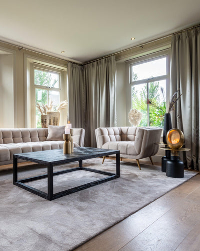 Richmond Interiors Samt-Sessel Huxley | Khaki