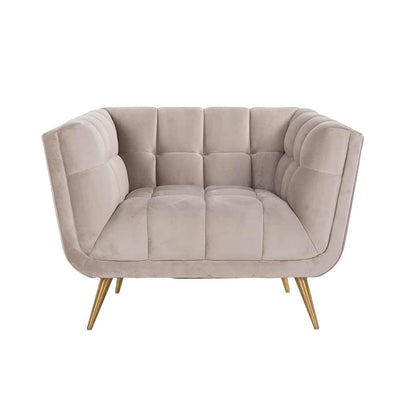 Richmond Interiors Samt-Sessel Huxley | Khaki