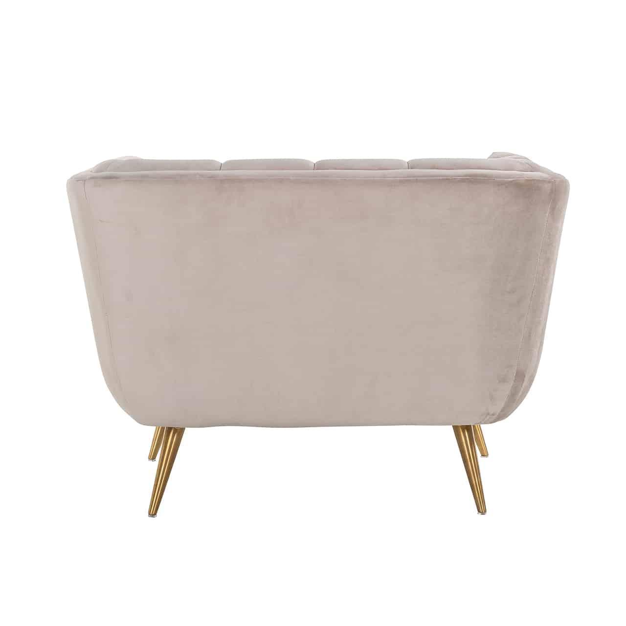 Richmond Interiors Samt-Sessel Huxley | Khaki
