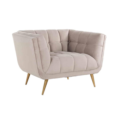Richmond Interiors Samt-Sessel Huxley | Khaki