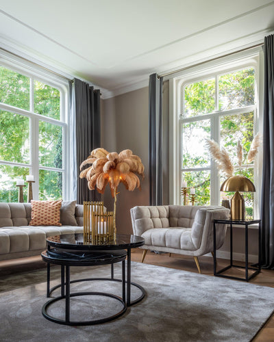 Richmond Interiors Samt-Sessel Huxley | Khaki