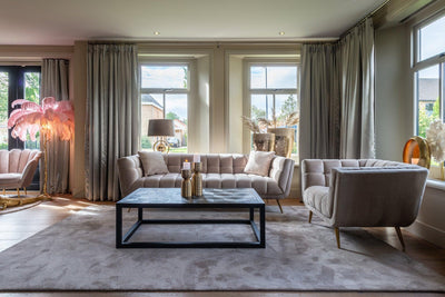 Richmond Interiors Samt-Sessel Huxley | Khaki