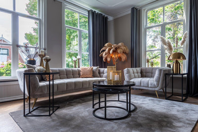 Richmond Interiors Samt-Sessel Huxley | Khaki