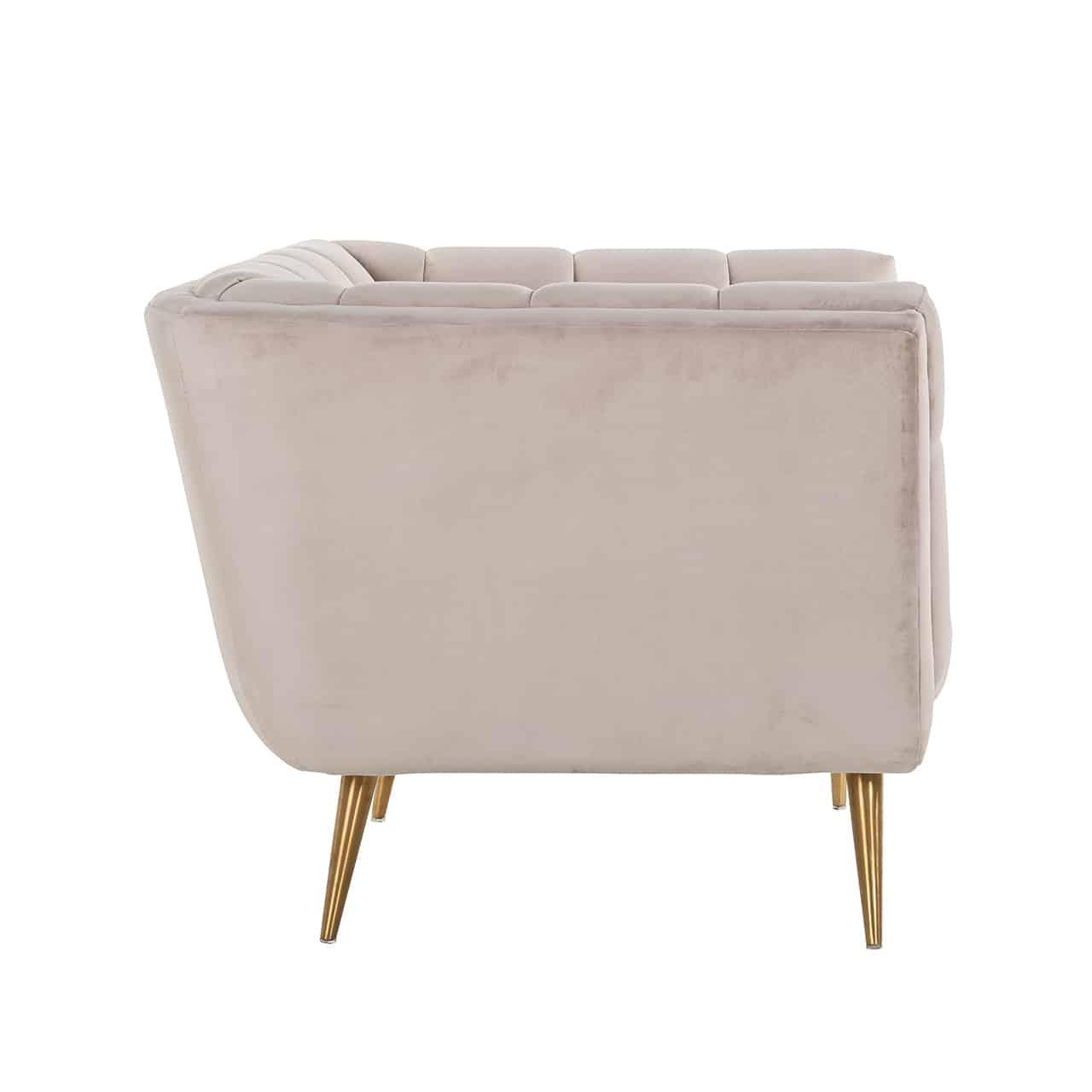Richmond Interiors Samt-Sessel Huxley | Khaki