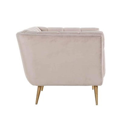 Richmond Interiors Samt-Sessel Huxley | Khaki
