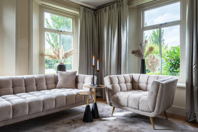 Richmond Interiors Samt-Sessel Huxley | Khaki
