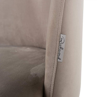 Richmond Interiors Samt-Stuhl Alicia | Khaki