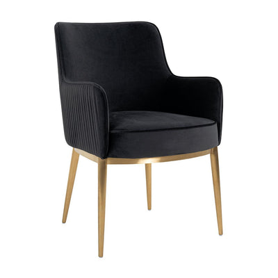 Richmond Interiors Samt-Stuhl Breeze | Anthrazit