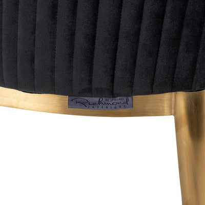Richmond Interiors Samt-Stuhl Breeze | Anthrazit