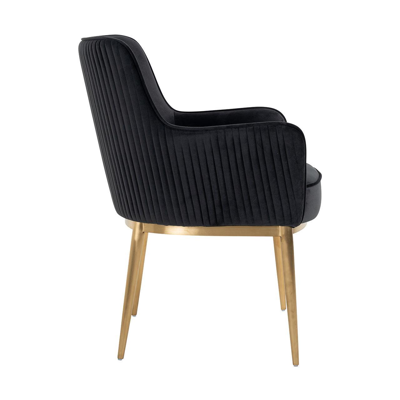 Richmond Interiors Samt-Stuhl Breeze | Anthrazit